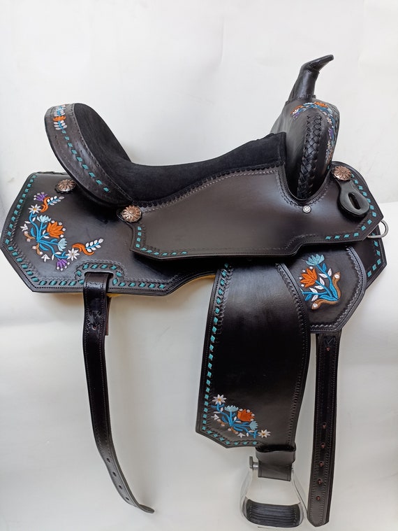 Selle Western Wade En Cuir – Tailles 14 à 18 Pouces – Pour Cheval De Trait