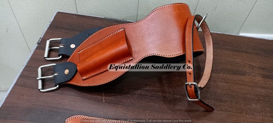 New Leather Western Back Cinch Girth Horse Riding Tack Accessories by ...