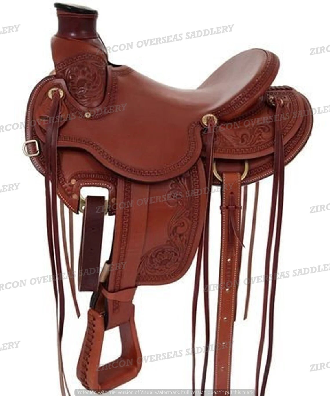 Wade Tree A Fork Leather Equestrian Premium Western Trail Horse Saddle