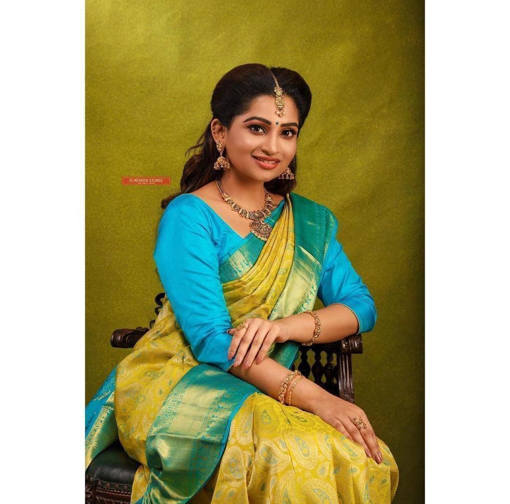 Yellow Blue Saree - Etsy