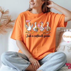 Funny Softball Goose Shirt, Softball Mom Shirt, Just a Softball Goose Tee, Cute Softball Shirt, Softball Game Day Shirt, Softball Fan Gift image 13