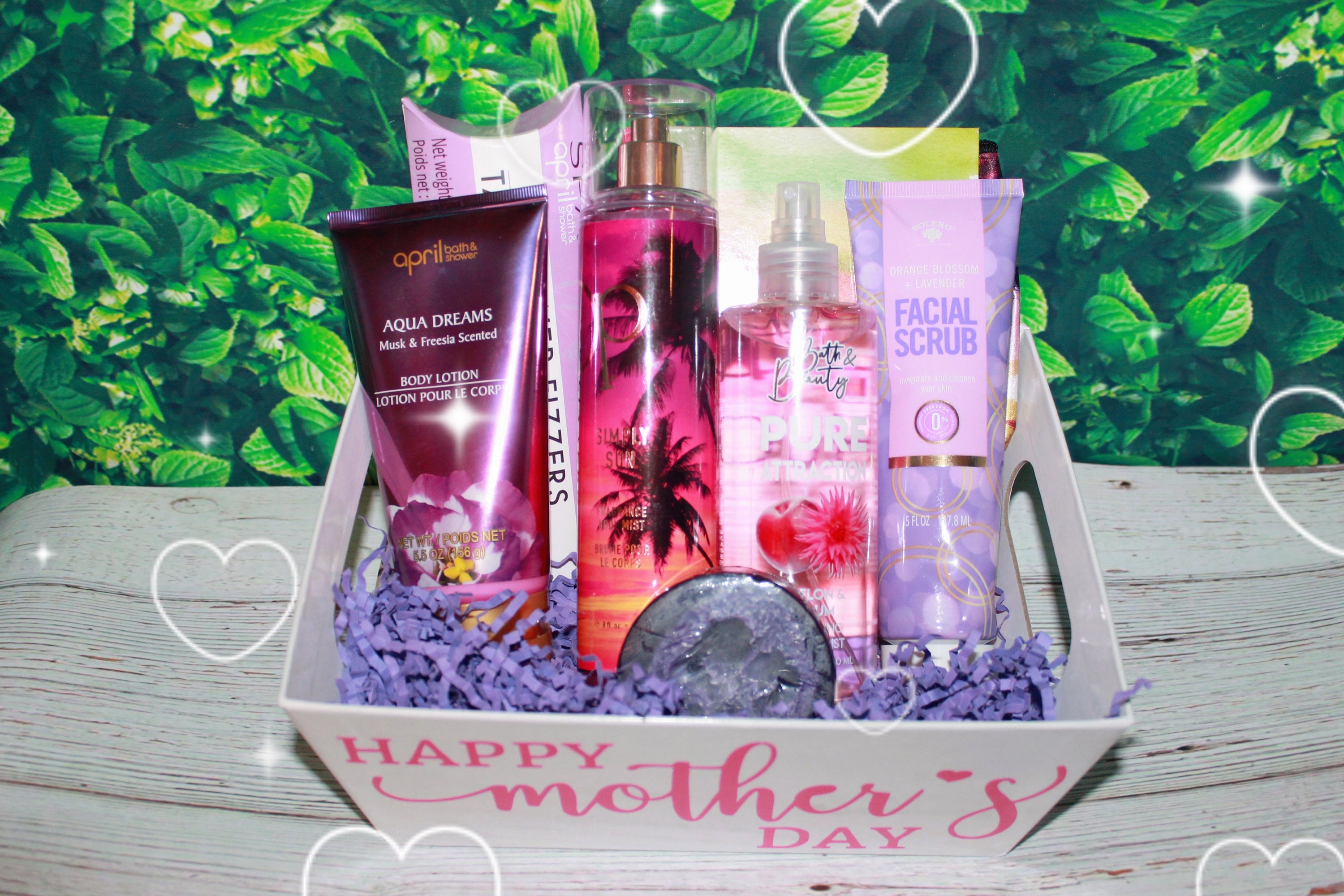 Purple Gift Basket For Mom Etsy