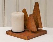 Christmas reclaimed wood with candle plate