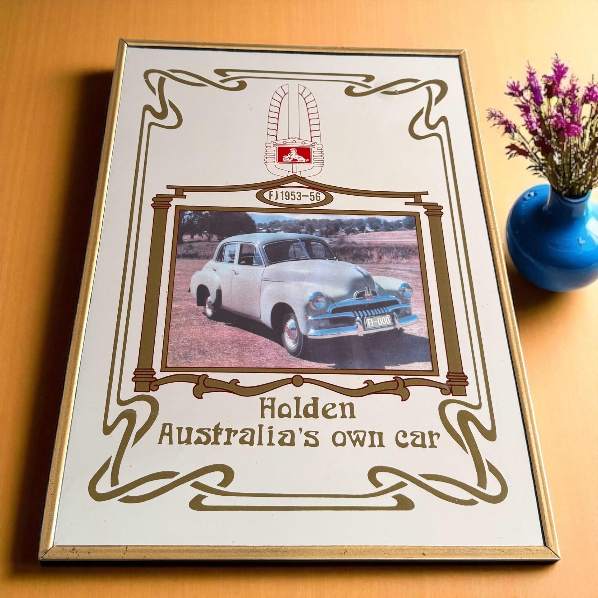 Vintage Mirror Holden Car Print Australia’s Own Car Sign Wall Plaque ...