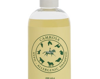 Camrosa natural hypoallergenic, sensitive, multi use, concentrated shampoo for all animals (250ml, dog shampoo, horse shampoo, pet shampoo)