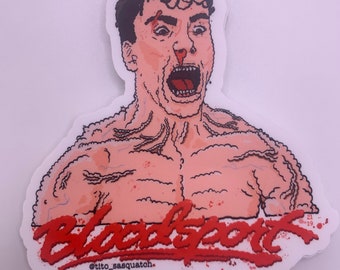 Bloodsport JCVD Sticker: 80s Movie Legend.  (4 inch)