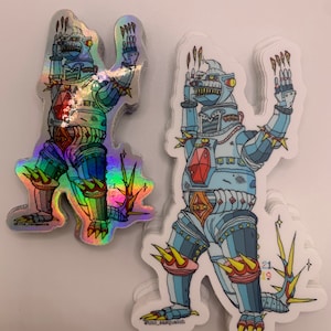 Mecha ZILLA (2 Sticker Pack) 10 cm matt + holographic