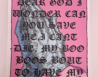 Dogg Prayer Sticker: Iconic Hip Hop Verse (4 inch) Classic  Lyrics | 90s gangsta rap | Baby sticker