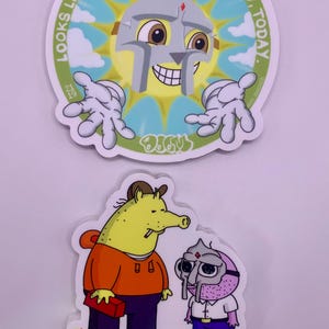 Madvillain Friends Cartoon MF DOOM (2 sticker pack) 4 inch stickers X hip hop sticker X looks like it’s gonna be a great day, today.