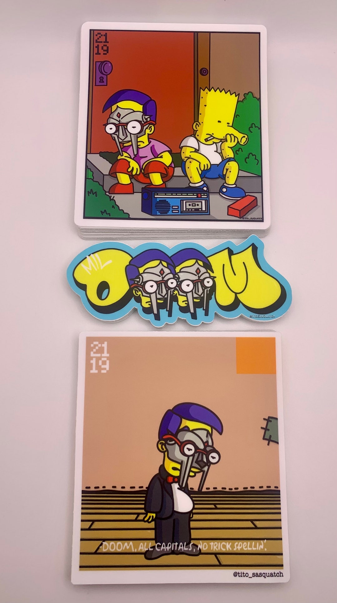 Mildoom 3 Sticker Pack X Madvillain X Mf DOOM X Quasibarto X Quasimoto