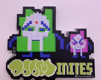 DOOM X Mooninites Mashup Sticker - Aqua Teen Hip-Hop Force  (4 inch)