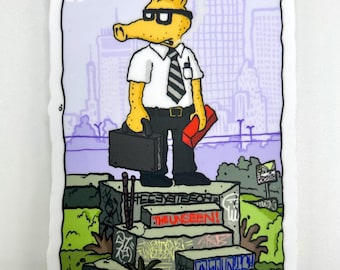 Falling Quas ‘93 ( 4 inch Sticker ) Underground Hip Hop icon Lord Quas Mashup | cult movie | waterproof vinyl sticker