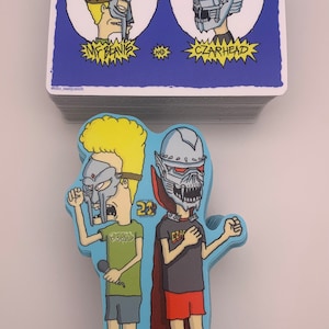 MF Beavis & Czarhead  (2 sticker pack) Czarface x MF DOOM x Beavis and Butthead