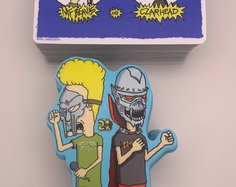 MF Beavis & Czarhead  (2 sticker pack) Czarface x MF DOOM x Beavis and Butthead