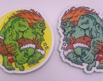 Blanka Street Fighter 2 Sticker Pack: Retro Gamer Decals