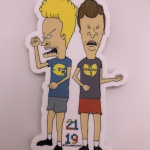 Beavis GZA & Wu Butthead 4 inch vinyl sticker waterproof X hip hop laptop sticker x car decal
