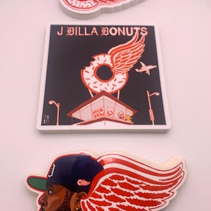 J DILLA ( 3 sticker pack) Hip Hop sticker pack x donuts x slum village x long Live Dilla. 4 Inches Stickers