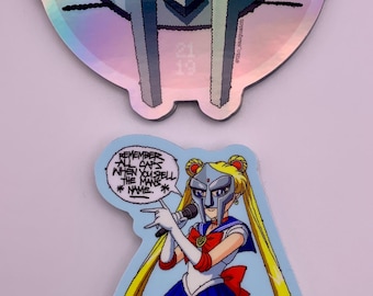 Sailor DOOM Sticker Pack: Anime Hip Hop Mashup, Holographic Luna Kat | DOOM
