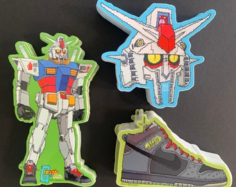 GunDoom (3 sticker pack) DOOM x anime x sneaker head x hip hop stickers