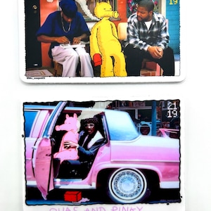 Lord Quas (paquete de 2 pegatinas) Clásicos del Hood Friday Mash up clásicos. Pegatinas de 10 cm / Personaje legendario de Quasimoto del Hip Hop / Resistente al agua