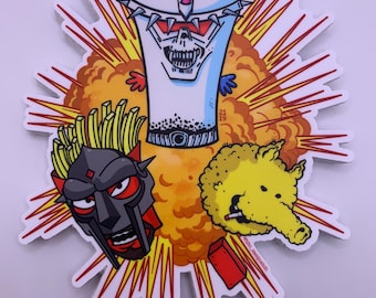 Aqua Teen HunderGround Force x Underground Hip hop icons ( 5 inch sticker )