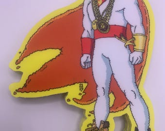Space Ghost Sticker: Hip Hop Cartoon Mashup (4 inch)