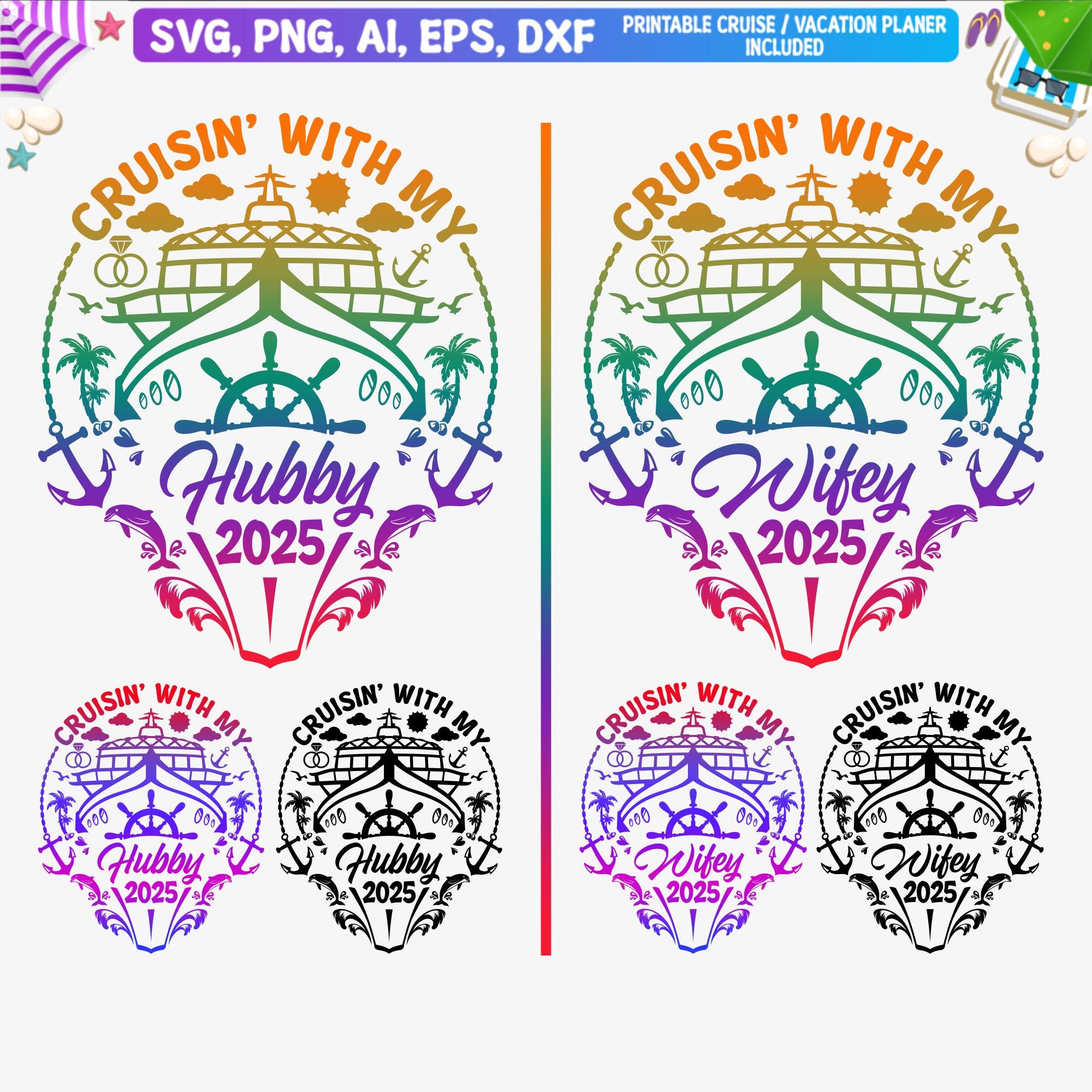 Crociera con mia moglie, crociera con mio marito maglietta 2025 Svg, magliette abbinate per coppie Png, crociera svg, nave da crociera svg, file di taglio crociera