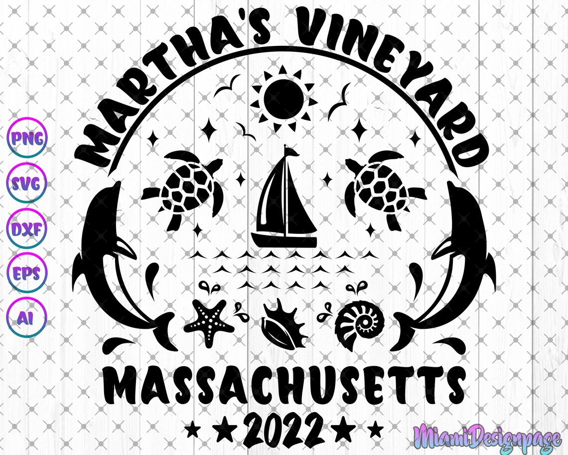 Martha's Vineyard MA 2022 Svg Martha's Vineyard Etsy India