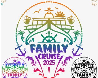 Family Cruise 2025 SVG: Vacation Shirt Design, Cricut Cut File (Digital Download)
