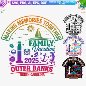 Oak Island NC Vacanze in famiglia 2025 Svg, Oak Island North Carolina Vacanze 2025 T-Shirt svg, Oak Island Viaggio in famiglia Svg, File di taglio, Dxf