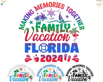 Florida Family Vacation 2024 Svg, Florida Vacay 2024 T-Shirt svg, Florida Family Trip Svg, Matching Family Vacation svg, Cut File, Dxf