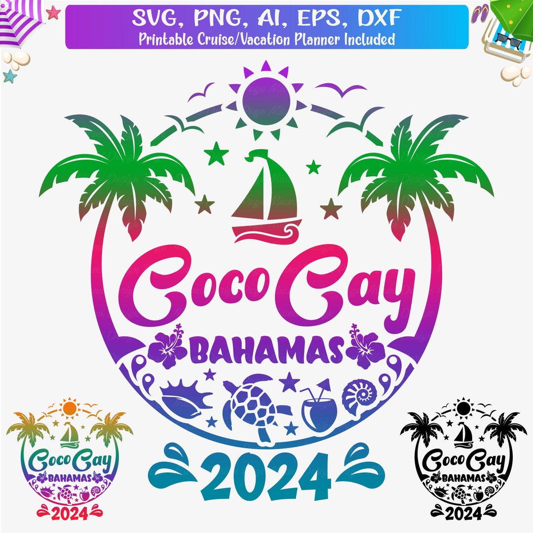 Cococay Bahamas 2024 Svg, Coco Cay Bahamas T Shirt Svg, Bahamas Family