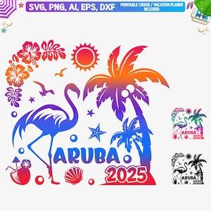 Aruba Vacation 2025 Png Svg File, Aruba Summer Beach svg , Aruba Vector, Aruba Trip, Aruba Girls Trip, Aruba Family Trip, Cricut File