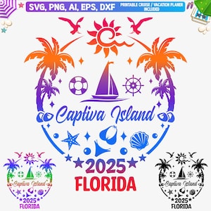 Captiva Island Florida 2025 svg, Captiva Island Familienurlaub, Captiva Island Mädchen Reise Png, Florida Urlaub svg, Captiva Island svg