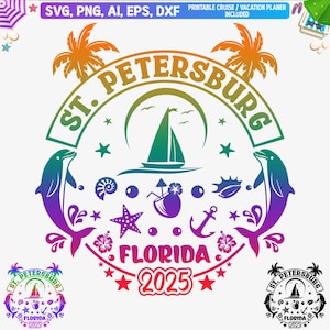 St. Petersburg 2025 Aufdruck, St. Petersburg Floria Familienurlaub Aufdruck, St. Petersburg Mädchen Reise Png, St. Petersburg Cricut Cut Dateien
