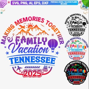 Férias em família no Tennessee 2025 Svg, Camiseta Férias no Tennessee 2025 svg, Viagem em família no Tennessee svg, Férias em família correspondentes svg, Arquivo de corte, Dxf