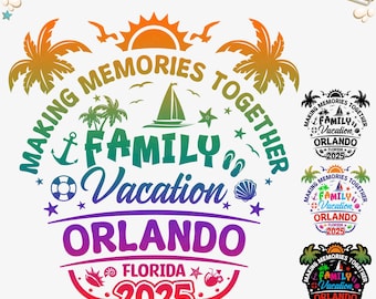 Orlando Family Vacation 2025 Svg, Orlando Family Shirt Png, Family Trip Orlando, Florida Beaches Vacation 2025 Svg, Cricut Cut files