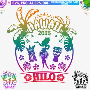 Hilo Hawaii Vacation 2025 SVG: Family Trip Cut File
