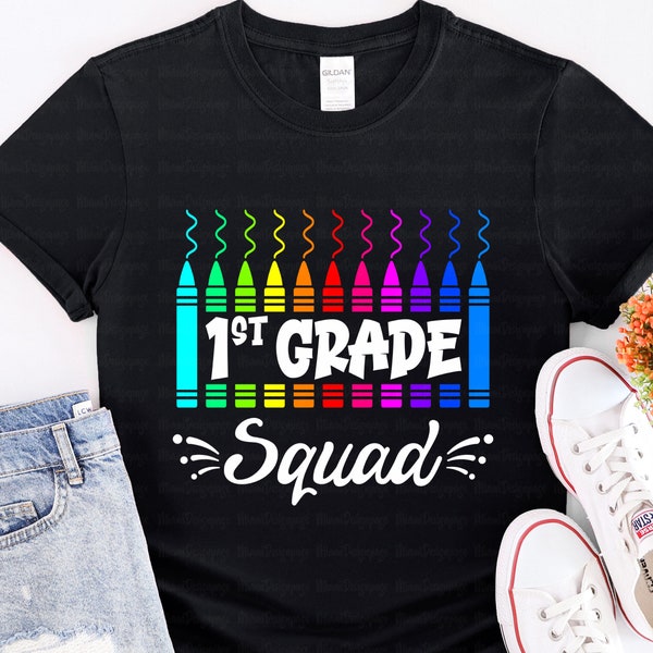 First Grade Squad Teacher Svg, 1st Grade Squad Teacher shirt PNG, First Day of School Shirt SVG, School Shirt Design, back to school 2023