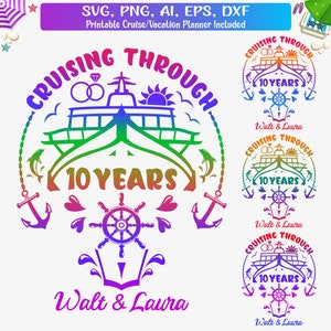 Custom Cruising Throught 2024 Svg Png, Wedding Anniversary Shirts Svg, Cruising 2024 svg, Cruising Together, Cruise Couples, Cruise Trip svg