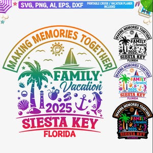 Siesta Key Familienurlaub 2025 svg, Siesta Beach Familienurlaub svg, Familienausflug siesta key shirt svg, Florida Urlaub svg, Cut-Dateien