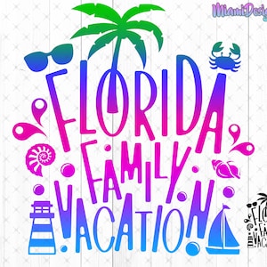 Vacances en famille en Floride 2025 Svg, Svg de voyage en famille en Floride, Floride Vacay 2025 T-shirt svg, svg vacances en famille assorti, fichier coupé, Dxf