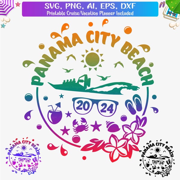 Panama City Beach 2024 Svg, Png, Dxf, Panama City Beach vacation Svg, Florida 2024 SVG, Panama City 2024 Svg, Prinable, Sublimate