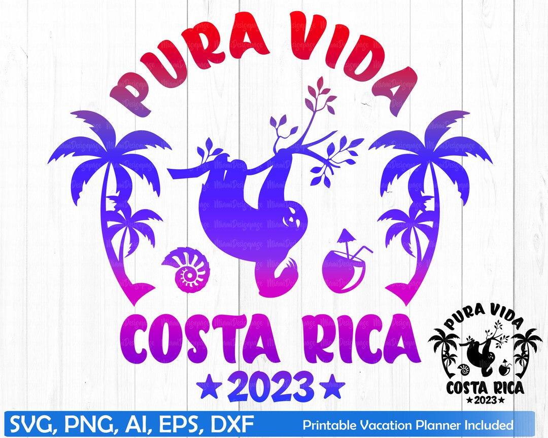 Pura Vida Costa Rica Vacation 2023 Svg Pura Vida Tshirt Etsy