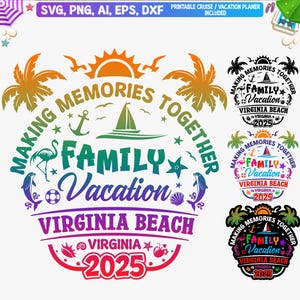 Virginia Beach Family Vacation 2025 SVG: Trip T-Shirt Design (Digital File)