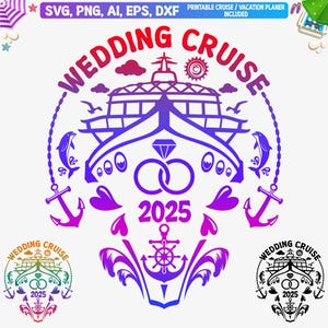 Wedding Cruise 2025 Svg Png, Wedding Shirts Svg, Cruising 2025 svg, Cruise Ship svg, Cruise SVG Cut File, Cruise Trip svg