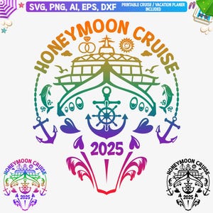 Rejs poślubny 2025 Svg Png, Koszulki ślubne na miesiąc miodowy Svg, Rejs svg, Statek wycieczkowy svg, Plik do cięcia rejsu SVG, Wycieczka rejsowa svg