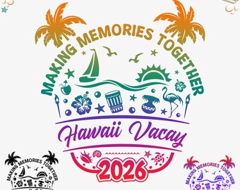 Vacaciones en Hawái 2026 (Png) Svg, Vacaciones familiares 2026 (Png), Clipart de Hawái, Camiseta de Hawái (Svg), Arte hawaiano imprimible, Aloha (Svg), Aloha (Png)