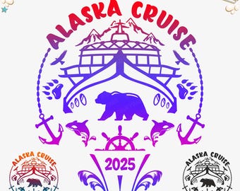 Alaska Cruise 2025 Svg Png, Alaska trip Cruise Shirts Svg, Family Cruising 2025 svg, Cruise Ship svg, Cruise SVG Cut File, Cruise Trip svg