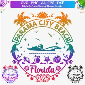 Panama City Beach 2025 svg, Png, Dxf, Panama City Beach urlaub svg, Florida 2025 SVG, Panama City 2025 svg, druckbar, sublimierbar